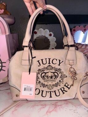 Juicy Couture Falling for Juicy Logo Satchel in Sandstone